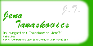 jeno tamaskovics business card